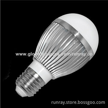 E27 B22 5W LED Bulb, Aluminum Housing, 85-265V AC, 90-110lm/W Luminous Efficiency, CE Mark